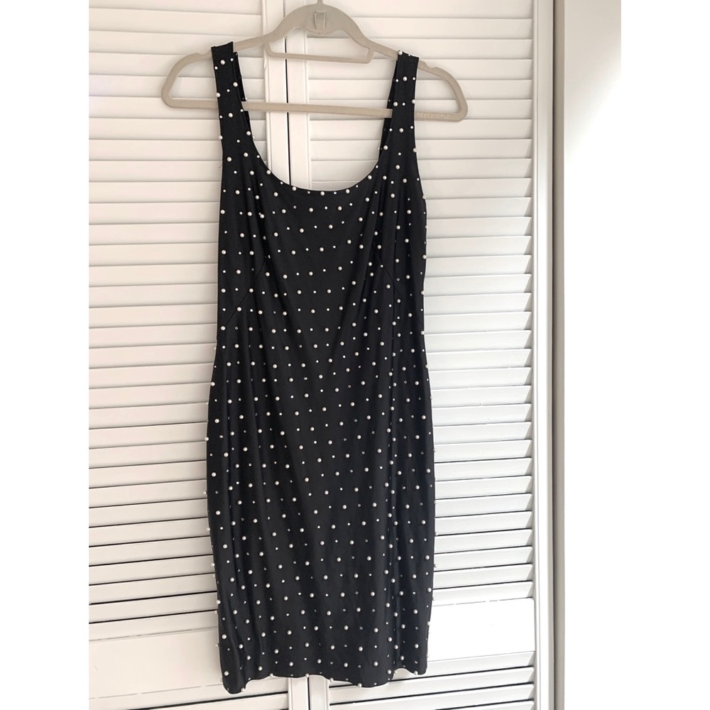 Vintage Cache Pearl & Rhinestone bodycon dress